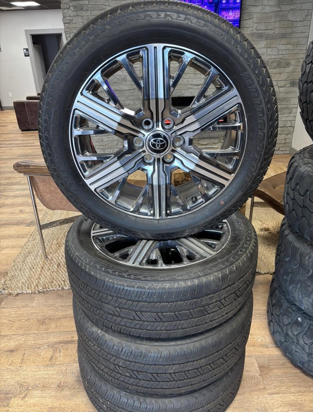Wheels on display in the HBT lounge